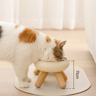 月饼喵meoof觅凹猫碗宠物粮碗水碗GULU猫碗陶瓷彩色狗食碗幼猫