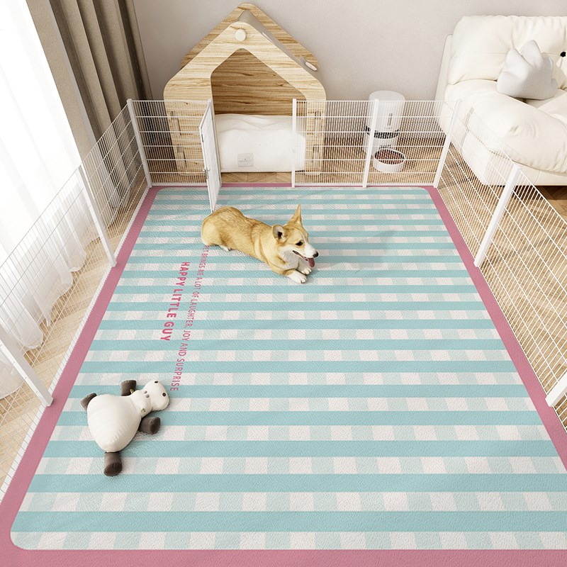 2024新款夏季宠物地垫防水PVC猫砂盆垫子防猫毛不沾毛地毯免打理