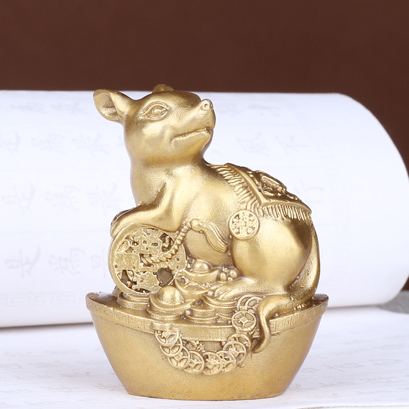 三合生肖摆件铜十二生肖全套鼠牛虎兔龙蛇马羊猴鸡狗猪12属相礼品