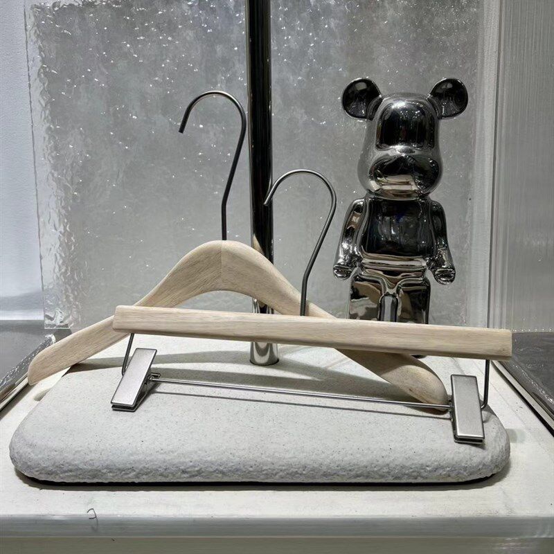 实木女装专用衣架服装店防滑衣撑无痕高档橡木质裤架免费定制logo