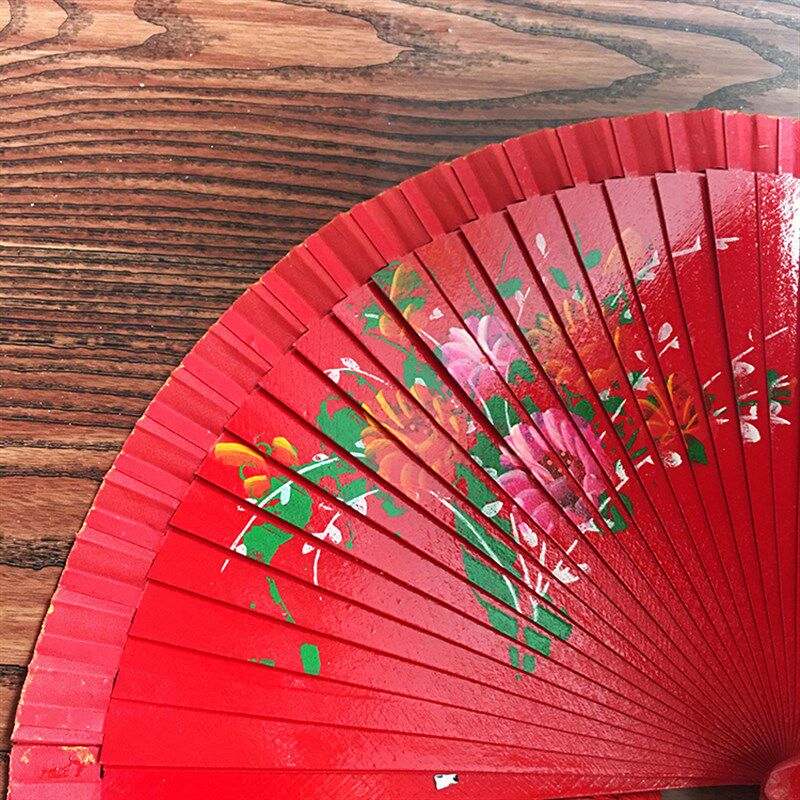 1把包邮古典折扇跳舞木扇夏季扇子古典跳舞走秀扇子西班牙出口扇