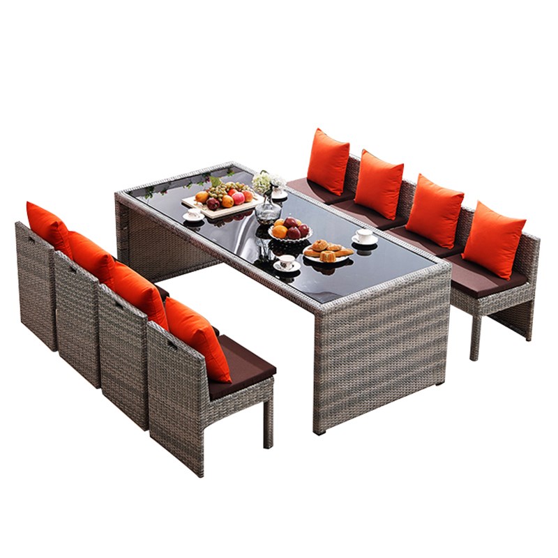 户外藤椅酒店民宿藤编室外休闲别墅露天庭院藤桌椅家具