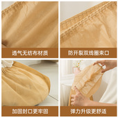 卡其色鞋 套一次性家用室内无纺布特厚耐磨防尘防滑防绊脚待客脚套