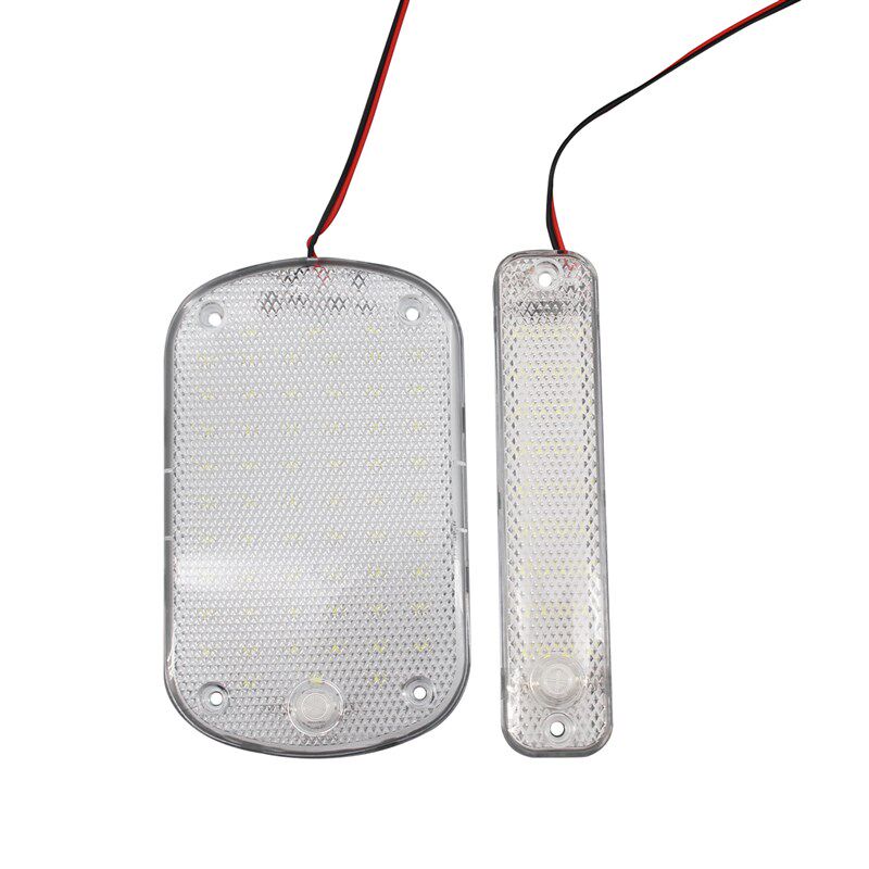 12-80v高亮货车LED车厢灯透明大开关房车室内灯5瓦8瓦汽车后备箱