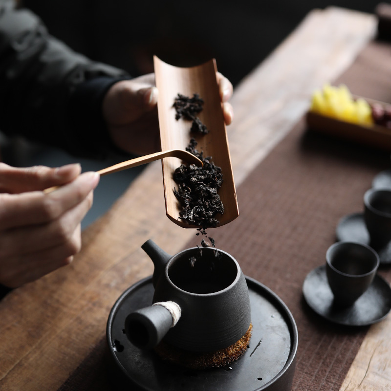寂艺 简竹茶则三件套 茶夹茶拨茶道家用茶叶罐取茶叶零配件茶铲