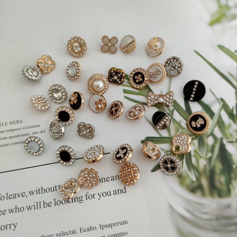 精美时尚金属小纽扣水钻时装衬衣扣开衫女毛衣雪纺衫百搭装饰扣子,居家布艺,纽扣,淘宝优惠券,粉丝福利购,淘宝优惠卷