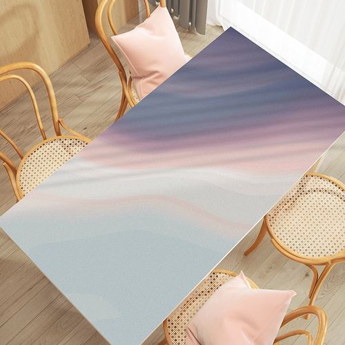 渐变油画皮革桌垫书桌垫餐桌垫防水防油电脑茶几家用桌面枱垫桌布