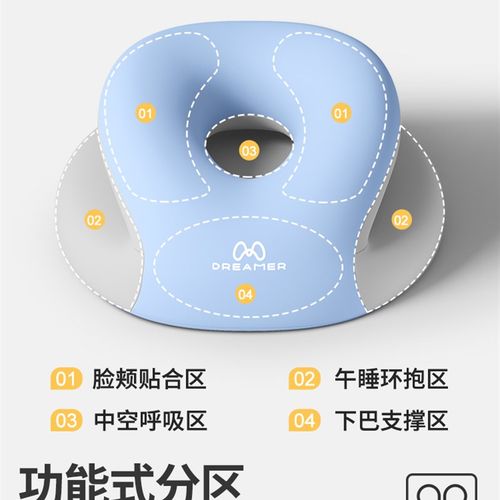 知梦人午睡枕儿童趴睡枕小学生午休枕头教室睡觉午睡神器趴枕抱枕