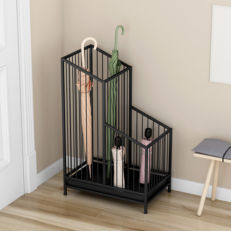 家用门口伞架置物架放伞筒商用进门沥水伞桶雨伞架入户收纳架雨伞