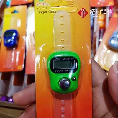 电子手持计数字器戒指型LED灯数显屏手指智能点数记数器