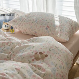 A类纯棉双层纱布被套单件150x210x215单双人220x240全棉卡通被罩