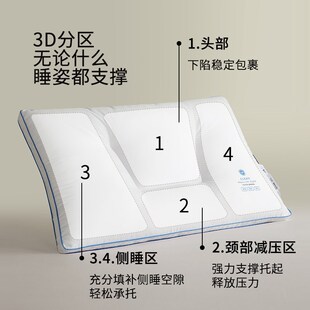 佳丽斯枕头男防水防油污A类单个装宿舍家用护颈椎助睡眠专用枕芯