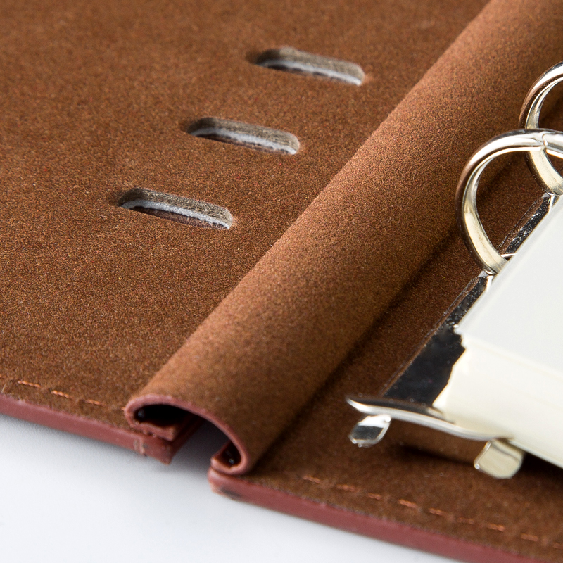 横版皮面笔记本子活页夹可拆卸商务记事本办公用品加厚大活页本A4