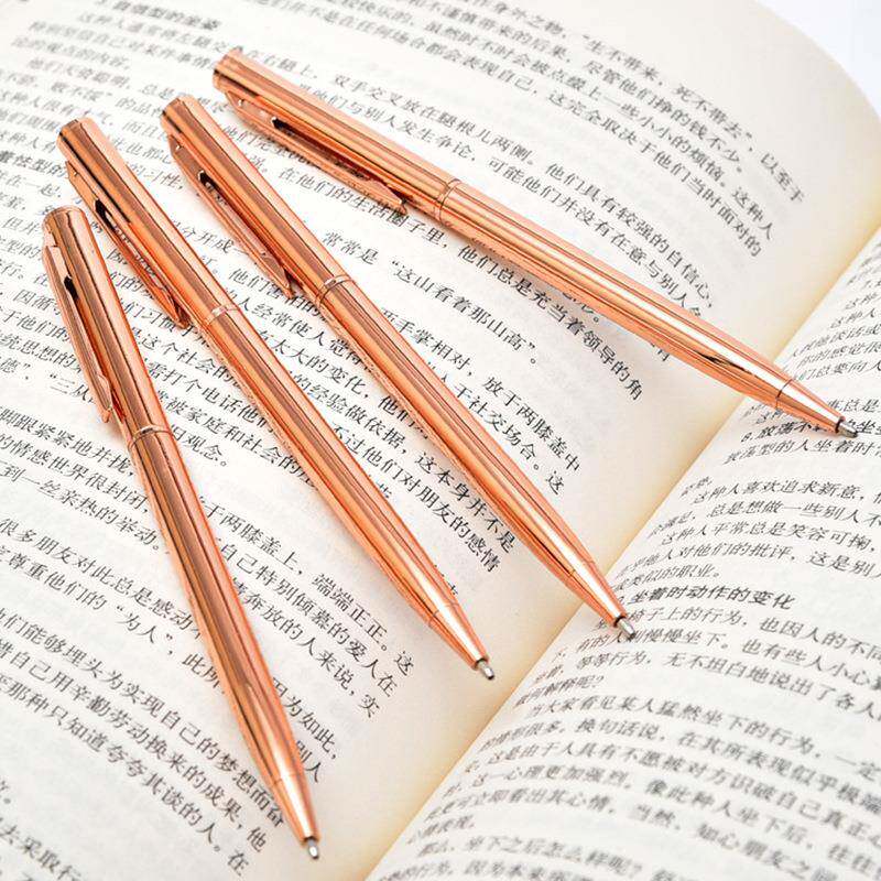 新款多色创意个性0.7mm不断墨笔芯广告笔高档电镀金属圆珠笔pen