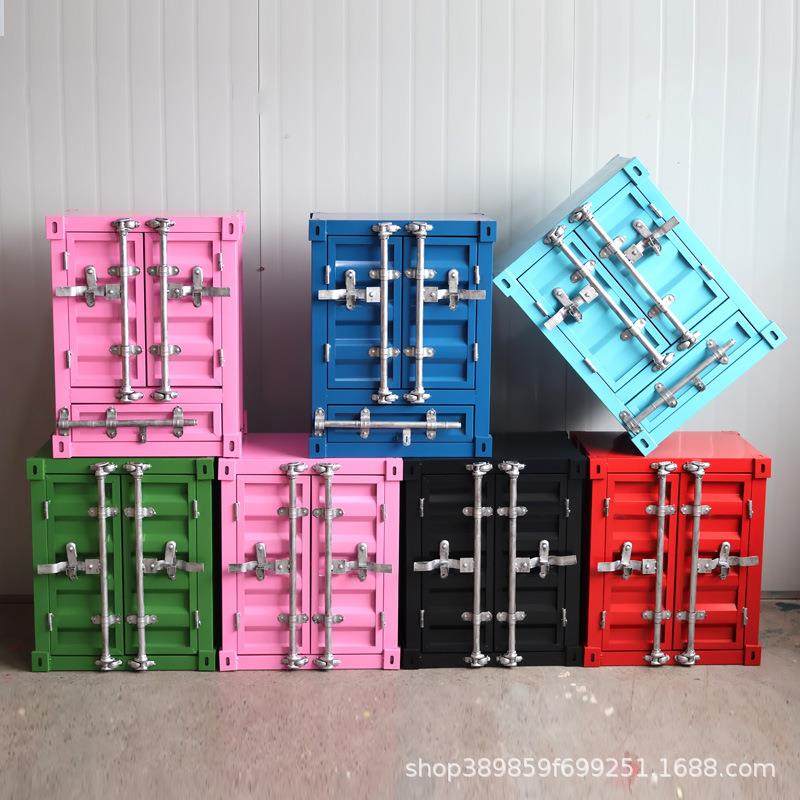 复古做旧工业风集装箱金属床头柜铁皮柜储物柜收纳柜创意装饰摆件,农机/农具/农膜,其它农用工具,淘宝优惠券,粉丝福利购,淘宝优惠卷