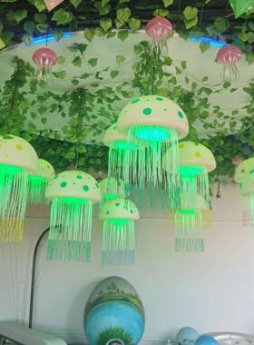 网水母灯七e变色音彩乐餐42587厅酒红吧走廊户外树木工程亮化ld装