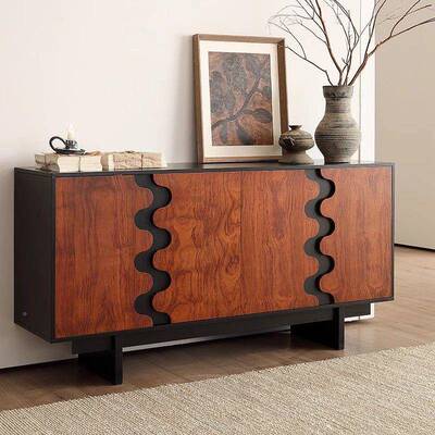 中BYR古风玄关柜法式入户复古实木客厅边置物柜玄家餐关柜柜收纳