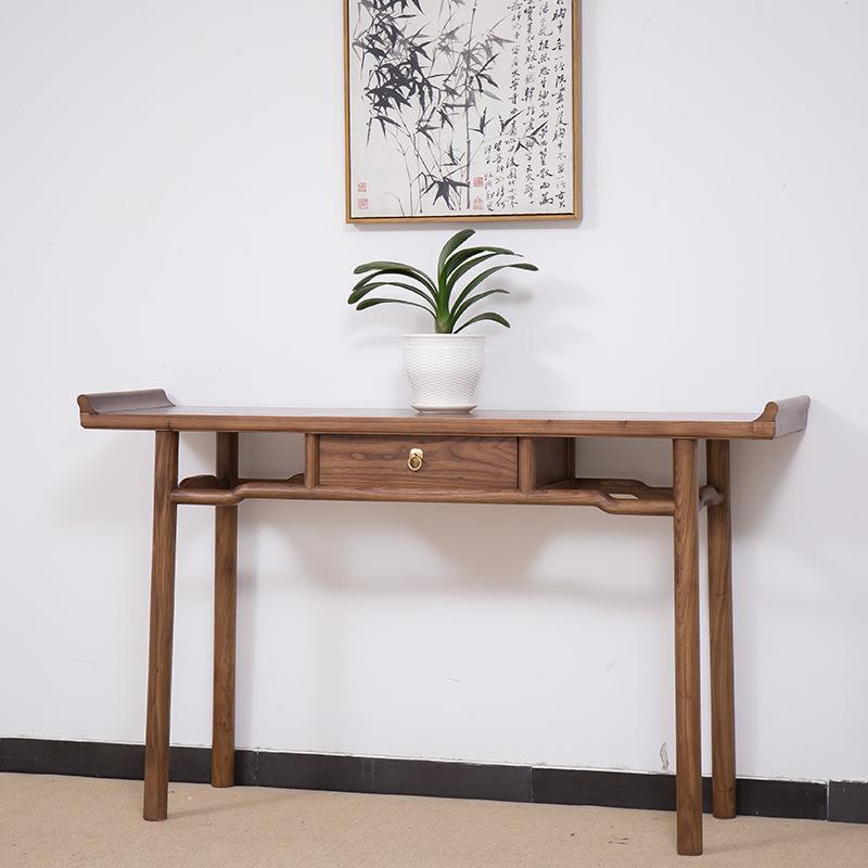 新中式条案实木玄桌中457堂供桌香案关家用佛桌台入户条榆木仿古