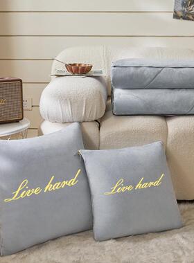 加厚抱被子两用室珊瑚一绒办公午睡毯车枕载二合折叠高档刺F968M7