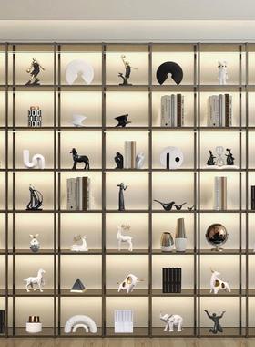 F968JS85新式轻奢家居饰品摆件书柜厅办公室展客示柜软装装工艺中