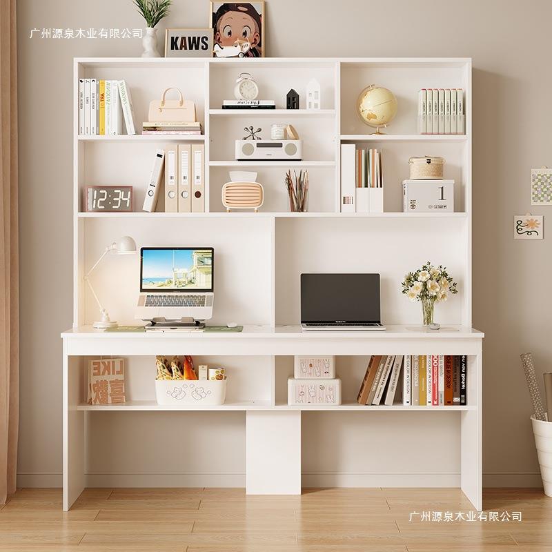 实木生态桌架组合家书用双电脑人桌台式书柜简约办公见包装学生卧
