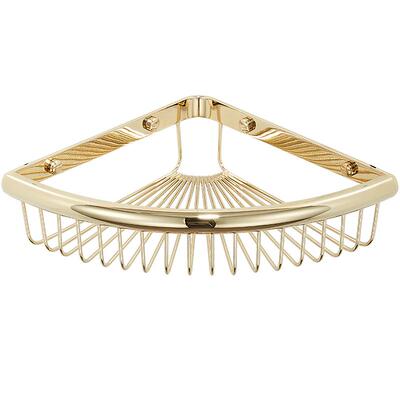 全铜卫VGO生三角间篮收浴室物架墙置上免打孔淋浴房厕所网篮纳三