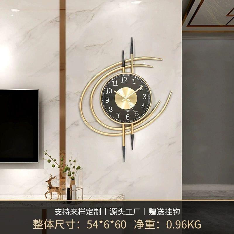 跨境热销客挂钟铁艺时BSW009尚钟家用轻奢静音卧表室墙上厅装饰时