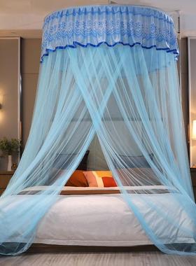 新221年款天地杆蚊帐家方便拆洗吊顶式支0架落用地免安装折叠ZZG