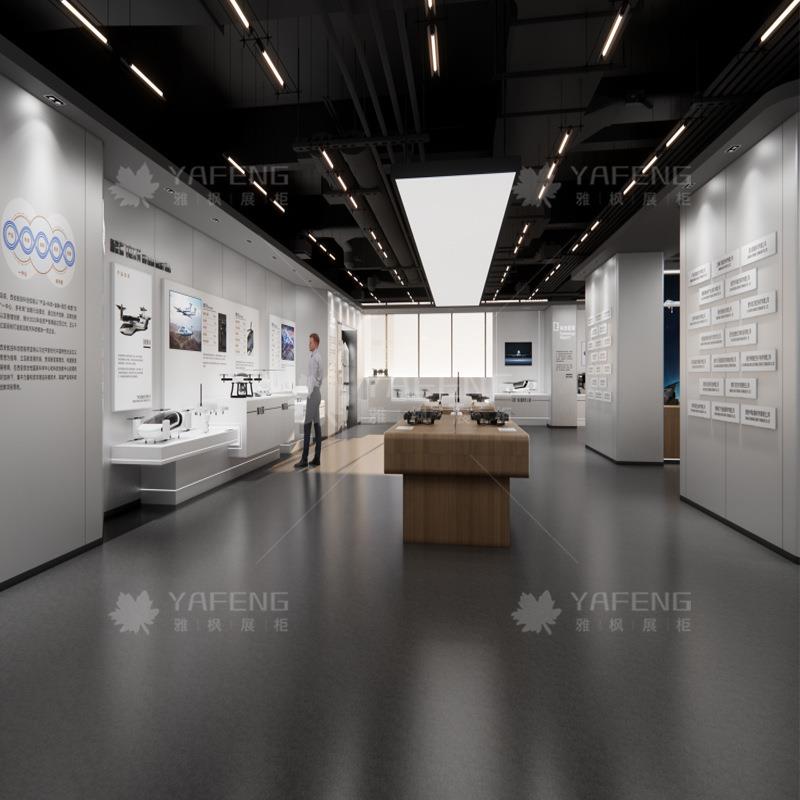 品展厅展示柜木质备带灯地台烤漆展示柜模拟厅机器设展YF0306柜展