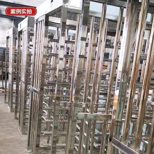 全高转工地实名制闸转闸人脸识别门闸禁单向双门十字887机双通道