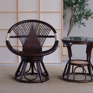 藤编桌椅简约家居客休厅茶几天然藤茶椅三件套阳台小桌椅闲红LYSD