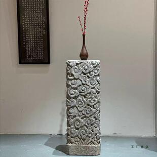 庭石雕祥云柱仿古古建青石雕刻中石柱石花架花台柱景盆架式院F99M