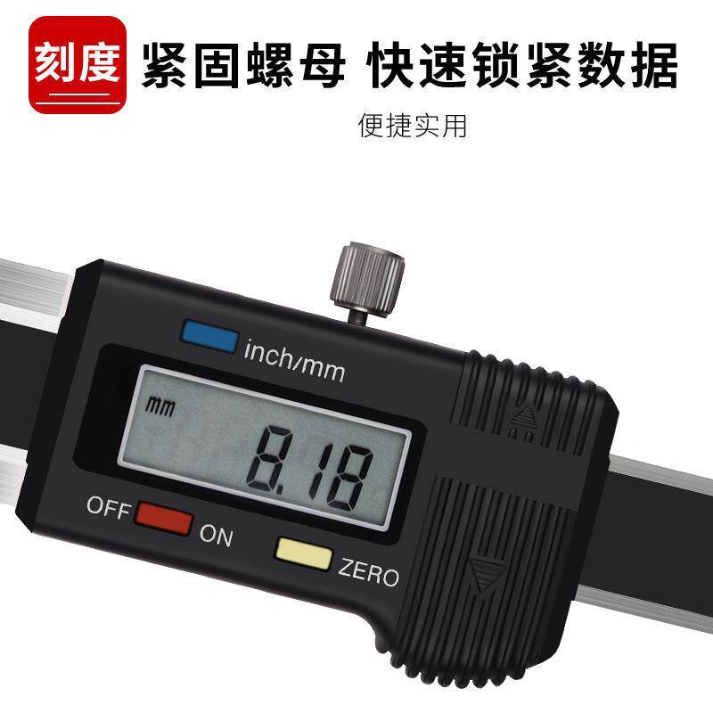 高精GKO规度45度倒角尺倒角游规测量数显标卡尺050mm角度不锈-钢