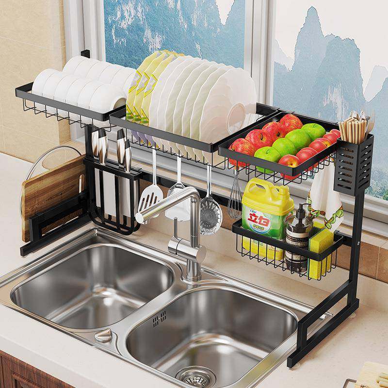 源厂家伸缩槽水KD15寸沥水架小尺碗头碟架不锈钢收纳架双层伸缩置,厨房/烹饪用具,抹布架/厨房清洁收纳架,淘宝优惠券,粉丝福利购,淘宝优惠卷