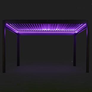 户凉手动百叶棚外庭院花园铝灯合金手动百叶窗凉棚日夜两用ELD遮