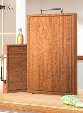 黑金家乌切檀木砧菜板实木菜板子粘板木板加厚黑金檀木案板用厂家