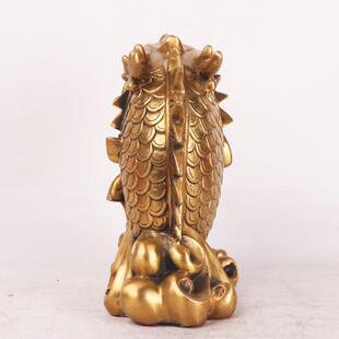 杨铜记铜龙铜鱼工艺品家居厅办公鱼室摆件龙0117头鱼鱼客化龙