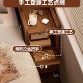 床头柜子BCC卧室小型沙发边迷你超柜2cm窄床头置物5柜夹缝窄柜窄