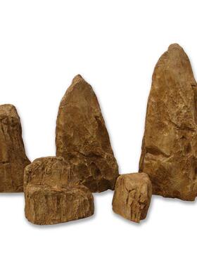 室内景林观造景石头中式园工程装饰树脂玻钢灰色璃石头UXL套装