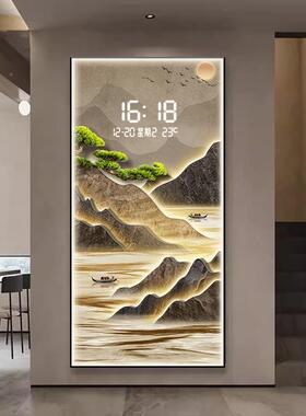 客松玄关装饰画L走E迎D壁式灯高档电子钟新中入户廊xw5-26中过道