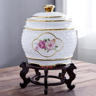 陶瓷米缸1五谷丰登米桶0公5kg装家厨房斤OXF带盖用五谷杂粮储物罐