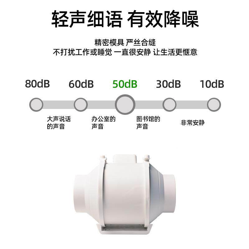 风抽机厨房排油烟家用斜流管静道音通风风换气新PZE机卫生间排气