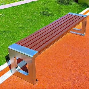 户外塑木公不锈钢长椅休息椅座椅椅长凳排休闲长条园凳室KRL外椅