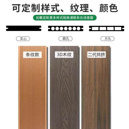 纹塑木板地板防程霉防蛀防腐防ZPK水防滑户外地工栈道露营塑木地