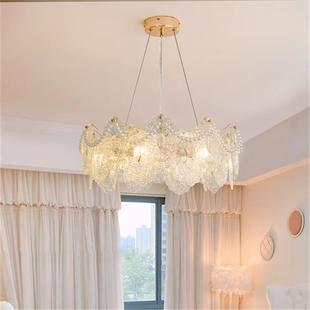 法式 网红房 轻奢间晶厅吊638灯现水代简约主卧室客餐厅灯2025新款