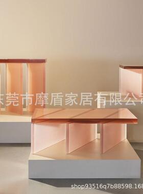 意式轻奢磨砂亚别克力玄桌墅入门厅观景台户RSB走廊窄墙条关案玄