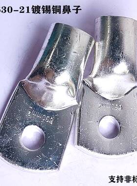 JG983630-21铜鼻子现做铜接线端子锡线耳A镀级铜紫管铜接头630MM