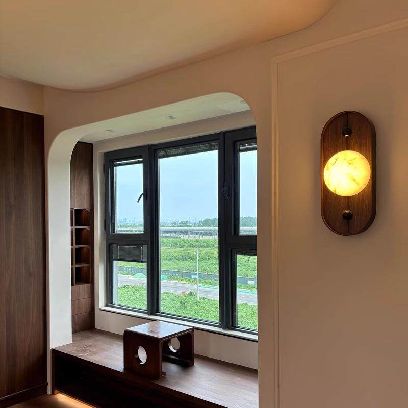 灯新款复古云床石壁灯设计师客厅DRP卧室饰壁酒装店头走廊过道壁