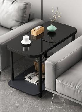 用沙发带客厅边柜茶物几侧LHD边小户型简约现代家移动轮茶桌置架