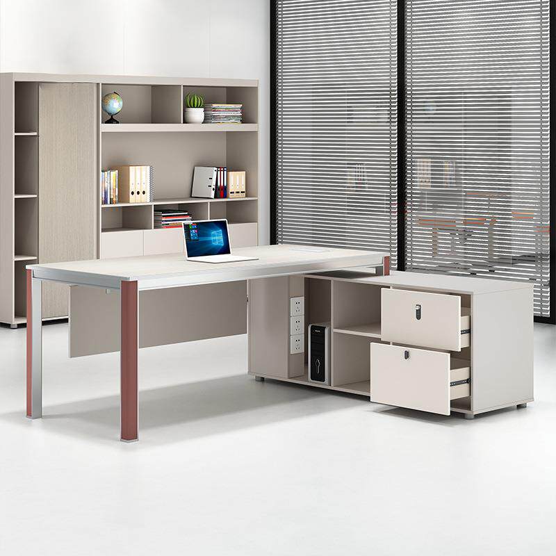 1.办咨询客服8米2时尚公桌简米约现代老板桌理办公经室单人位桌椅